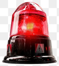 PNG Red light siren white background transportation illuminated. AI generated Image by rawpixel.