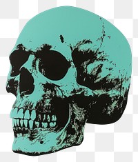 PNG Skull blue art creativity.