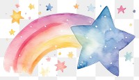 PNG Rainbow and star creativity idyllic spotted. AI generated Image by rawpixel.