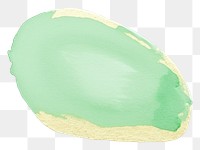 PNG Melon green tone abstract shape jewelry paint white background.