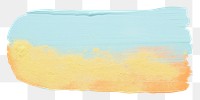 PNG Baby blue mix peach brush paintbrush painting.