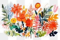 PNG Plant painting pattern collage.