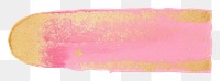 PNG Pink on top dot gold glitter paint white background rectangle.