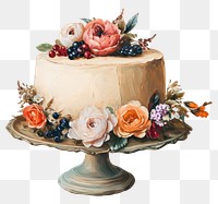 PNG Dessert flower plant cake.