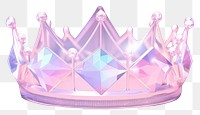 PNG Crown holography tiara illuminated celebration.