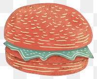PNG  Chalk style burger food hamburger freshness.