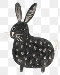 PNG  Chalk style rabbit drawing animal mammal.