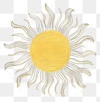 PNG  Chalk style yellow sun astronomy outdoors chandelier.