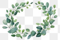 PNG  Eucalyptus wreath pattern plant. AI generated Image by rawpixel.