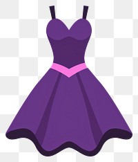 PNG Purple dress fashion shape gown.