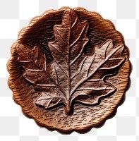 PNG Seal Wax Stamp oak leaf plant white background accessories.