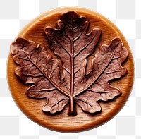 PNG Seal Wax Stamp oak leaf plant craft white background.