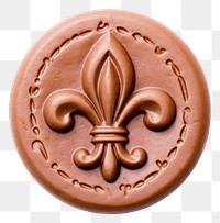 PNG Seal Wax Stamp fleur de lis food white background confectionery.