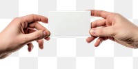 PNG  Hands sharing a blank card hand finger photo.