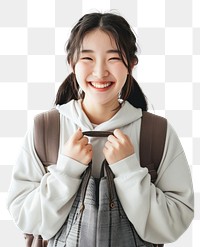 PNG Highschool korean Student woman adult smile happy.