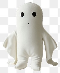 PNG Stuffed doll ghost plush white cute.