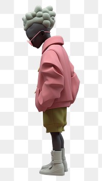 PNG  Person pink standing clothing. AI generated Image by rawpixel.