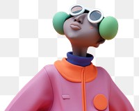 PNG  Astronaut cartoon portrait fashion. AI generated Image by rawpixel.