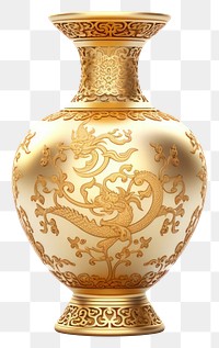 PNG Chinese vase porcelain pottery gold.