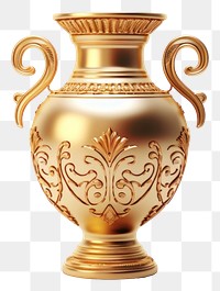 PNG Ancient vase pottery gold urn.