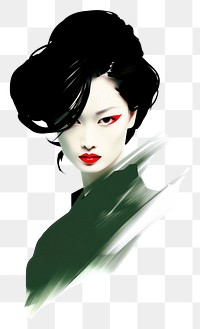 PNG Japanese Asian woman portrait fashion. AI generated Image by rawpixel.