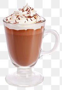 PNG Hot chocolate cup dessert drink. AI generated Image by rawpixel.