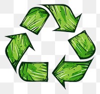PNG Grass plant recycling symbol.