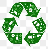 PNG Recycling circle symbol shape.