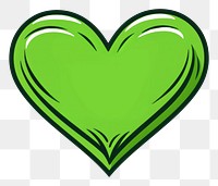 PNG Green heart cartoon circle.