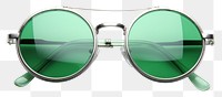 PNG  Fashionable sunglasses fashion green white background.