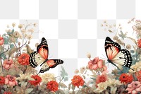 PNG Butterfly flower pattern animal.