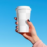 Disposable coffee cup png transparent mockup