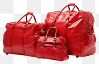 PNG  Big Red travel baggages luggage handbag red.