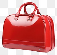 PNG  Red travel baggage briefcase handbag red.