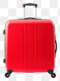 PNG  Red travel baggage suitcase luggage red.