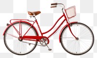 PNG  Red bicycle vehicle wheel white background.