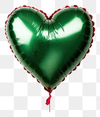 PNG Foil balloon heart green red.