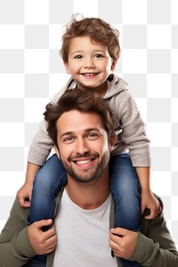 PNG Young british father portrait carrying smile.