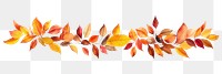 PNG Autumn leaves and coffee plant leaf white background.