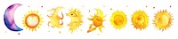 PNG Sun astrology icons sunflower outdoors white background.