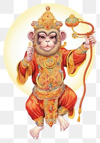 PNG  Monkey tradition cartoon white background.