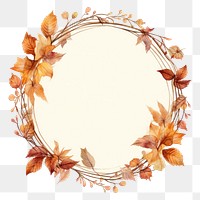PNG  Autumn circle autumn wreath. AI generated Image by rawpixel.