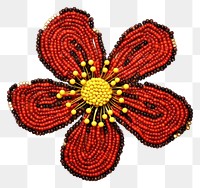 PNG Flower bead jewelry brooch. AI generated Image by rawpixel.