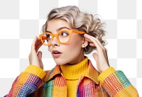 PNG Woman portrait glasses adult. AI generated Image by rawpixel.