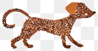 PNG Dog animal art white background. AI generated Image by rawpixel.