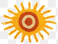 PNG Sun art bead white background. AI generated Image by rawpixel.