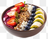 PNG Bowl blueberry granola fruit. AI generated Image by rawpixel.