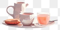 PNG Breakfast saucer coffee drink. AI generated Image by rawpixel.