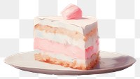 PNG Cake dessert cream plate. AI generated Image by rawpixel.