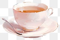 PNG Tea saucer flower drink. AI generated Image by rawpixel.